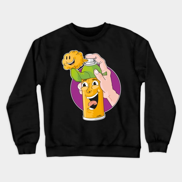 Happy Spray Can Crewneck Sweatshirt by madebystfn